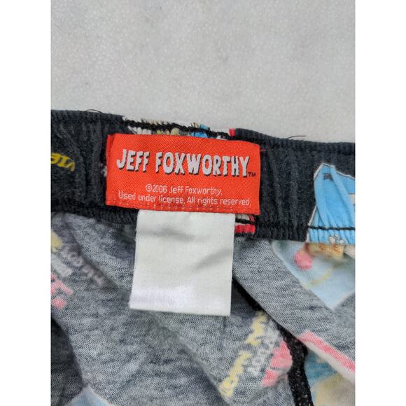 Jeff Foxworthy Sleep Pants Lounge Pants Size L Black Graphic Logo - Picture 11 of 11
